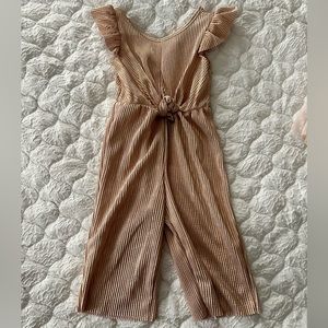 Nannette Baby Rose Gold Jumpsuit Sz 12m